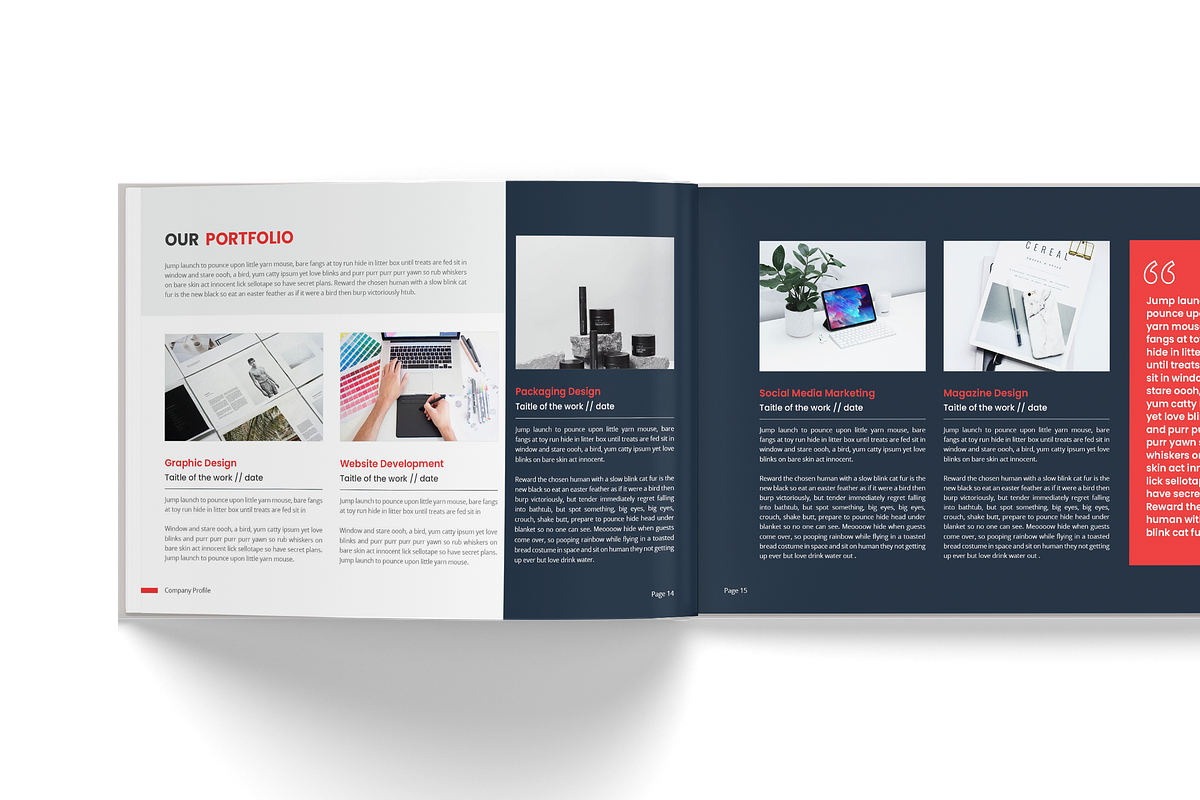 Horizontal Brochure Template, a Brochure Template by TheBrightGrap (Photo 8 of 13)