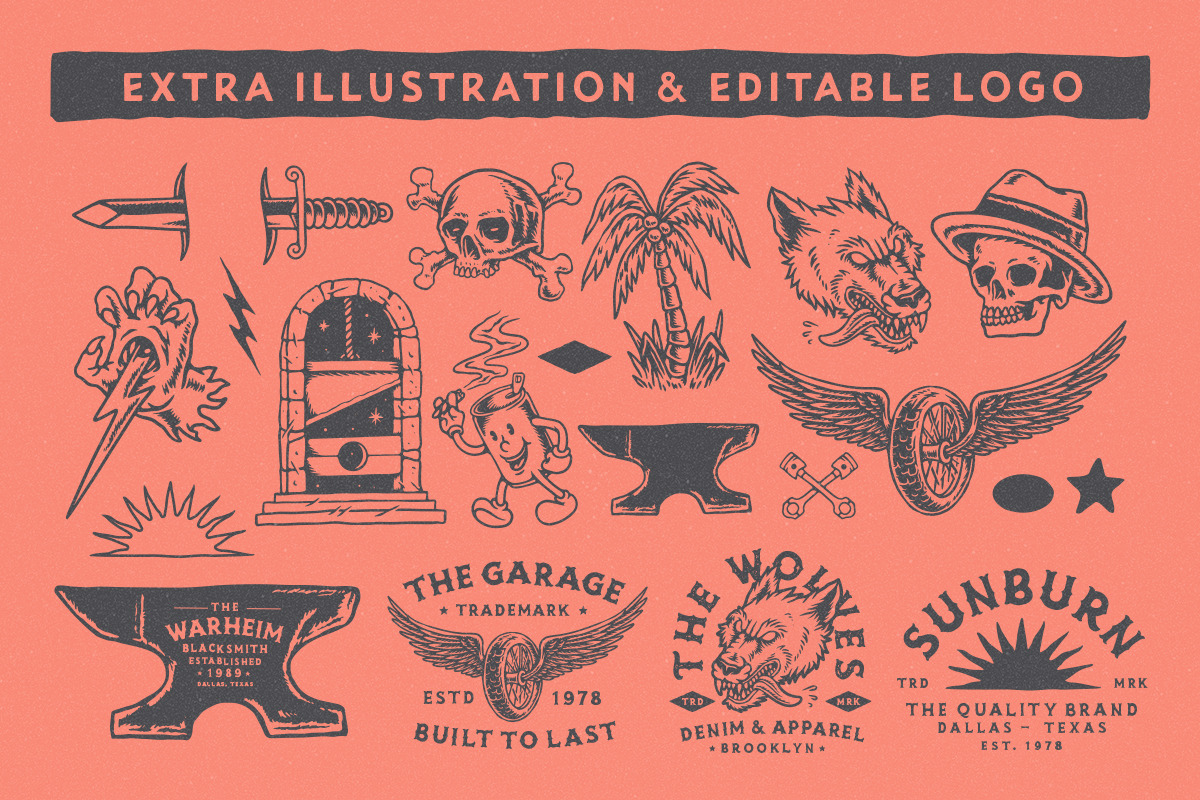Marclane & Extras, a Slab Serif Font by IronbirdCreative (Photo 4 of 9)