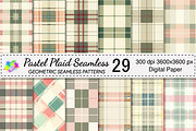 Pastel Plaid Seamless Digital Paper, a Pattern Graphic by Canvas Craft (Thumbnail 1 of 9)
