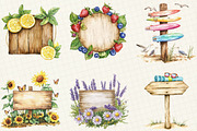 Summer Wooden Sign Clipart, an Illustration by OK Design (Thumbnail 2 of 5)
