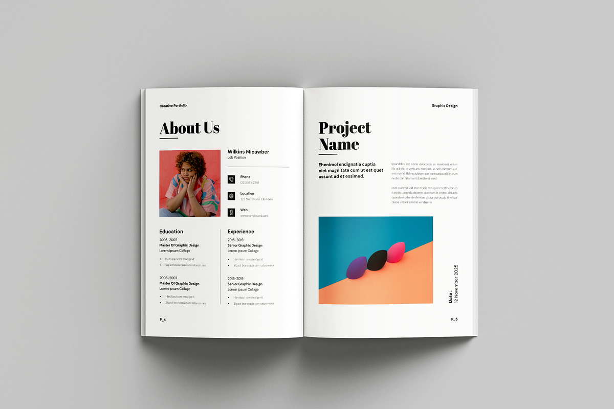 Creative Portfolio Brochure Template, a Brochure Template by Spark_Creative (Photo 3 of 14)