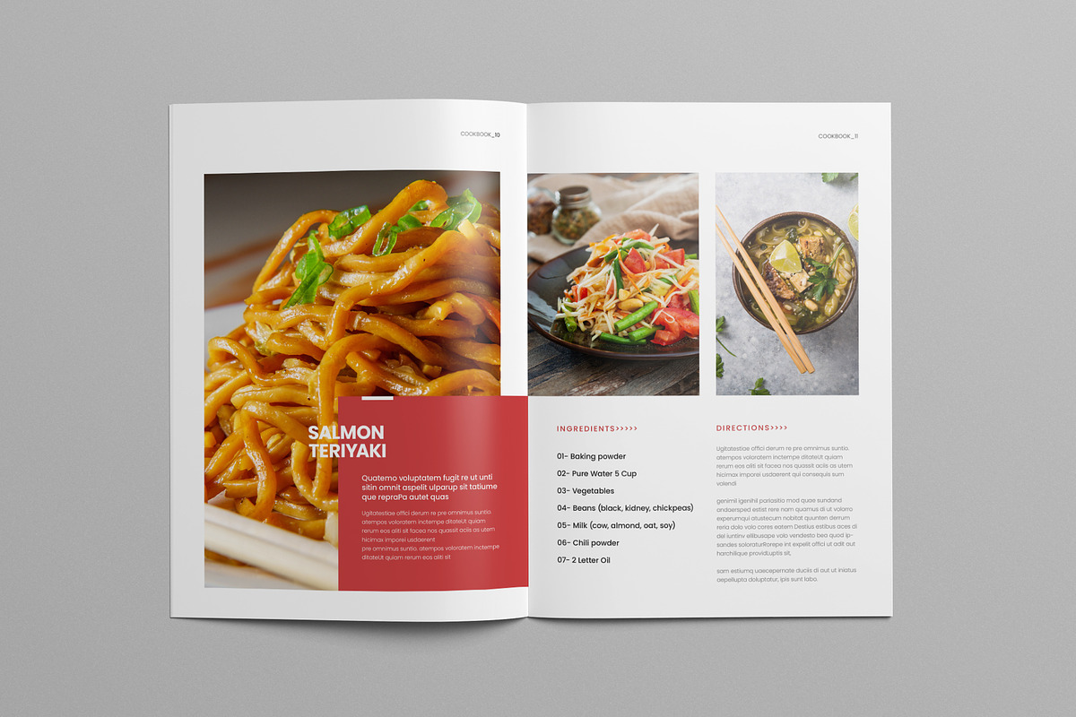 Cookbook Recipe Book Layout, a Brochure Template by Pixelpick (Photo 7 of 9)