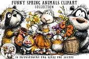 Funny Spring Animals Clipart, an Illustration by OK Design (Thumbnail 1 of 6)