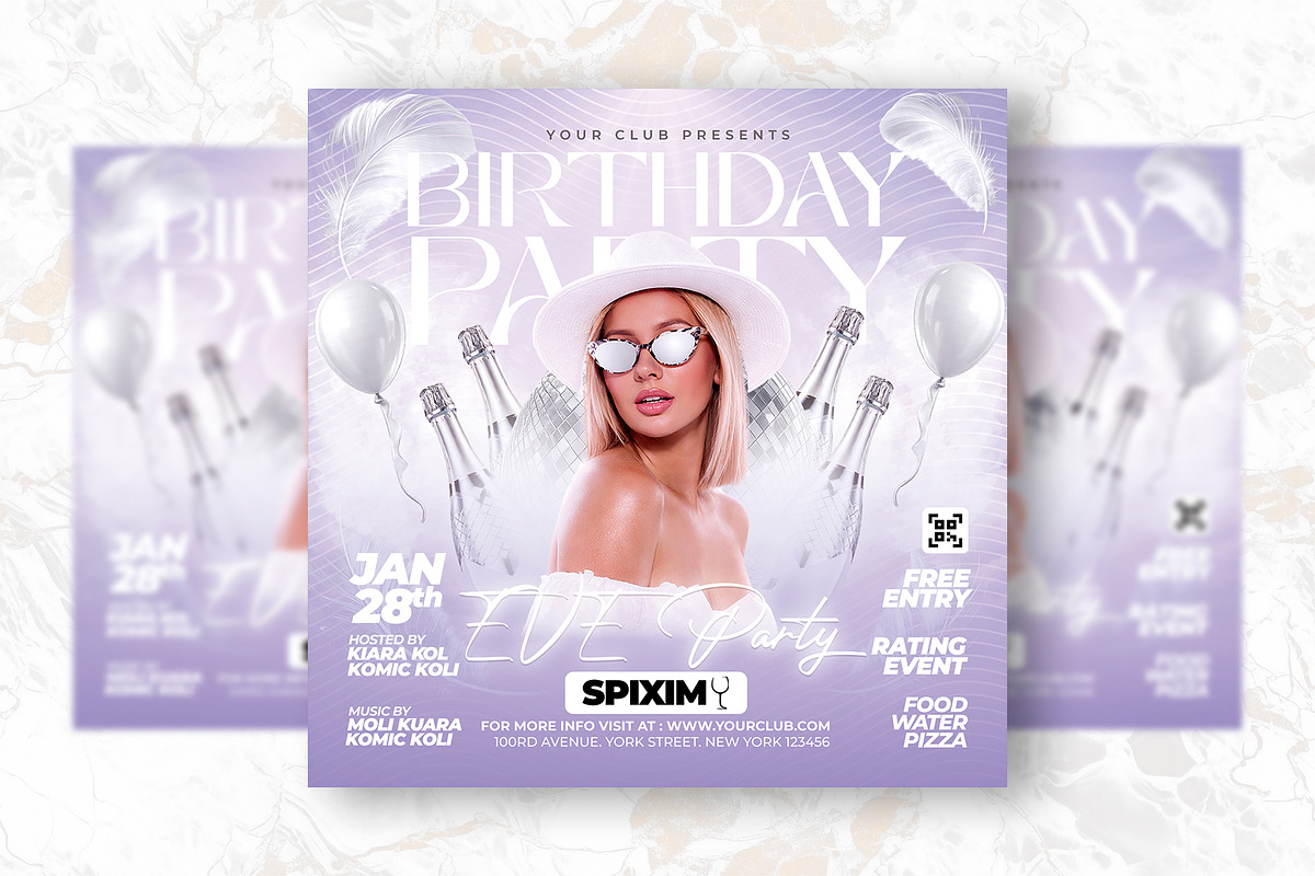 Birthday Party Flyer Design Template, a Flyer Template by Shajib Shikder (Photo 2 of 2)