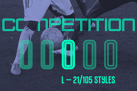 Competition L (subfamily), a Sans Serif Font by Sportsfonts