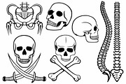 Skeleton, human bones, a Healthcare Illustration by LineworkStock (Thumbnail 2 of 3)