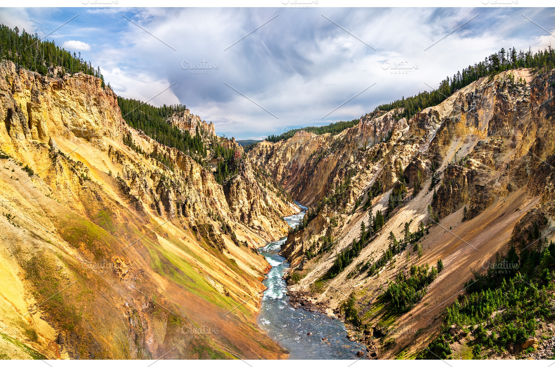 Grand Canyon of the Yellowstone in, a Nature Photo by Leonid Andronov
