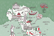 Italy Map, an Illustration by GooseFrol (Thumbnail 4 of 10)