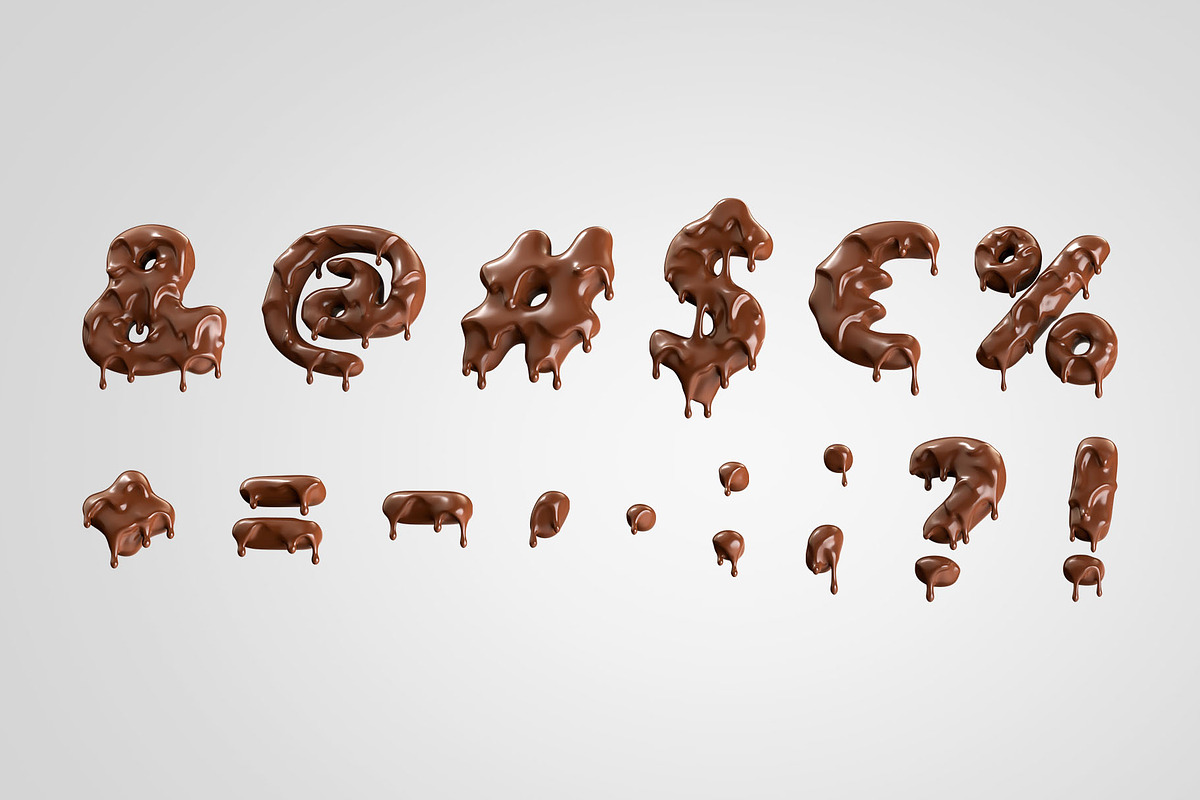 Chocolate Text 3D Letters Set, an Object Graphic by Kotulsky Mockups (Photo 5 of 6)
