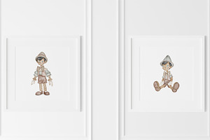 Wooden Boy Nursery Clipart Set