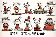 Whimsical Christmas Cat Clipart PNG, an Illustration by Dream Creation (Thumbnail 5 of 8)