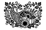 Elegant Floral Pumpkin Cornucopia, an Object Graphic by Gfx_Store (Thumbnail 8 of 16)