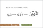 Minimal dinosaur icons, an Outline Icon by Picture Window (Thumbnail 4 of 5)