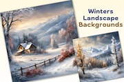 Winters Landscape Backgrounds, a Background Graphic by Catchy Ideaz (Thumbnail 1 of 3)