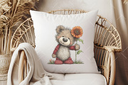 Whimsical Summer Teddy Bear Clipart, an Illustration by OK Design (Thumbnail 6 of 6)
