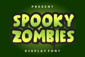 Spooky Zombies, a Handwritten Font by Fourteen Letter