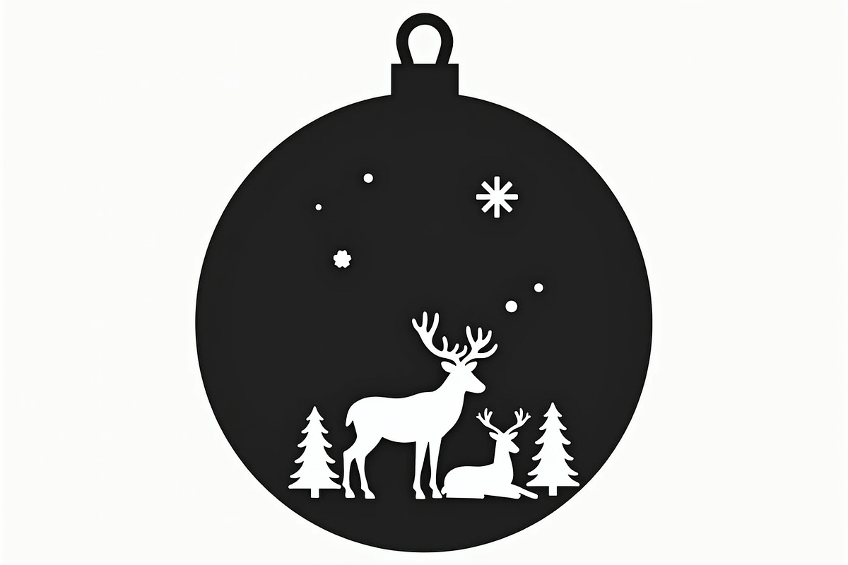 Christmas Laser Cut Ornament Bundle, a Graphic by Designer_Momina (Photo 4 of 14)