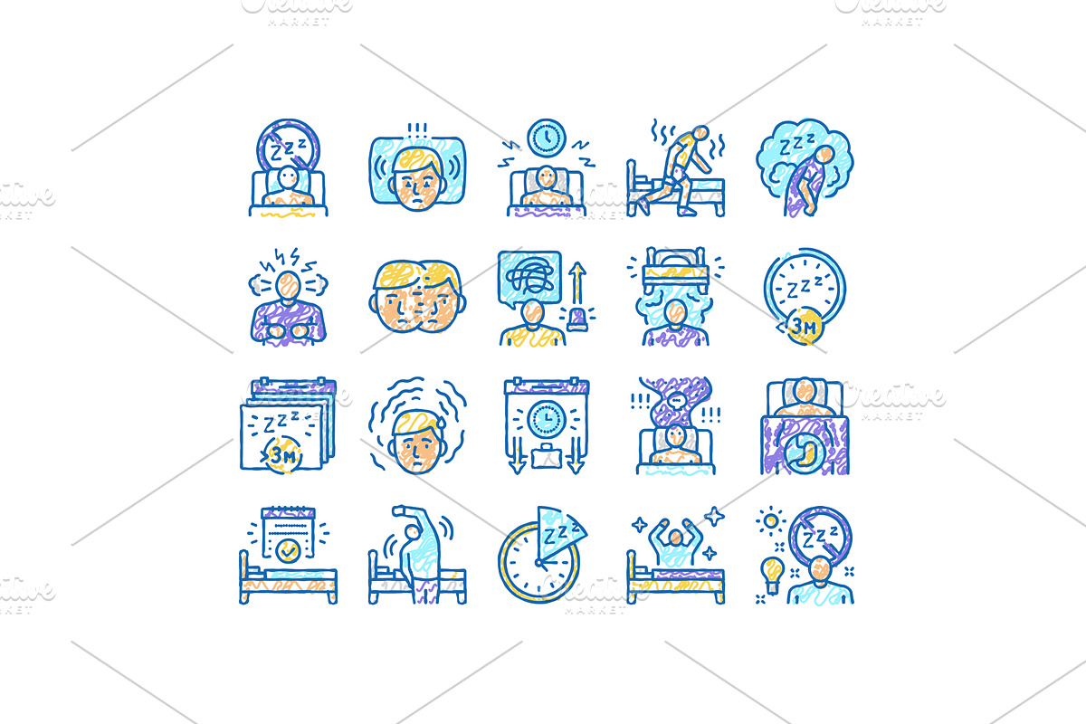 Insomnia Person Chronic Problem, an Object Illustration by pikepicture