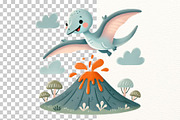 Watercolor Dinosaur Clipart Set, an Animal Illustration by Nicolle's Colorful Art (Thumbnail 8 of 8)