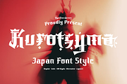 Kurotsyma - Japan Font Style, a Blackletter Font by TypeClassHeroes (Thumbnail 1 of 10)