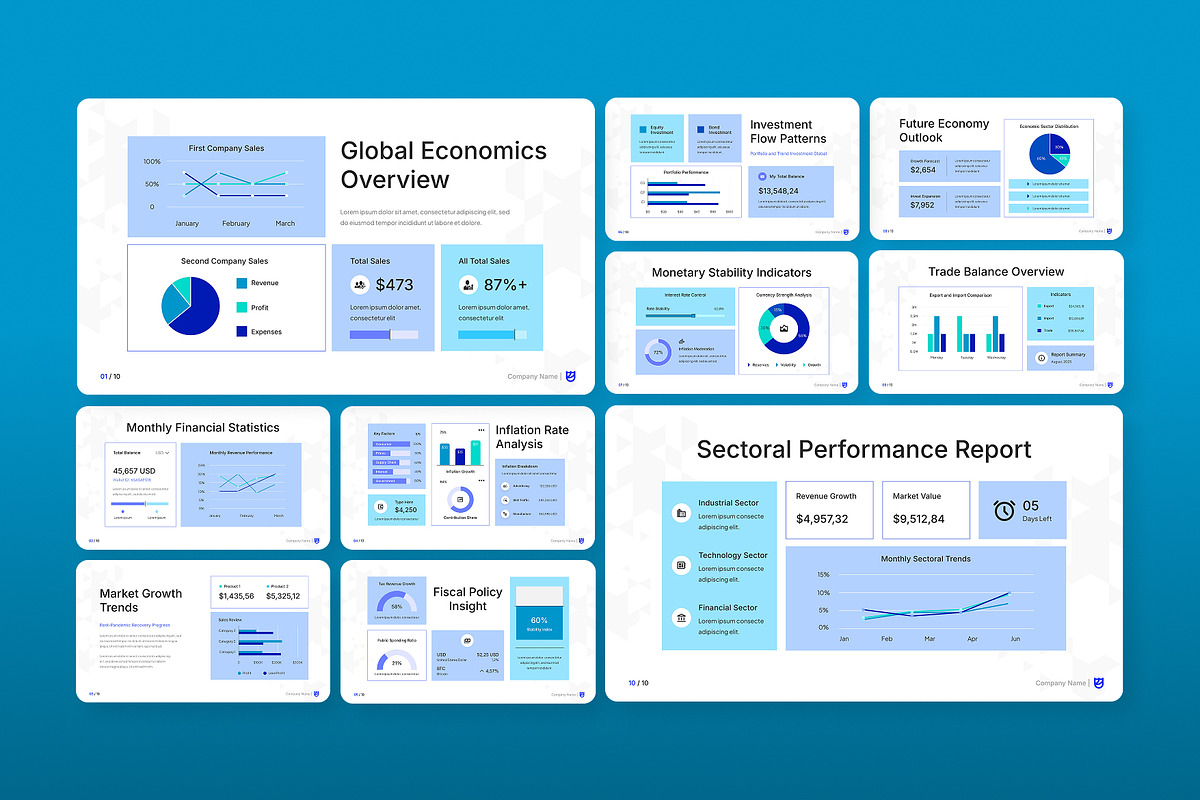 Economics Data Infographic PPT, a Presentation Template by Antstheme