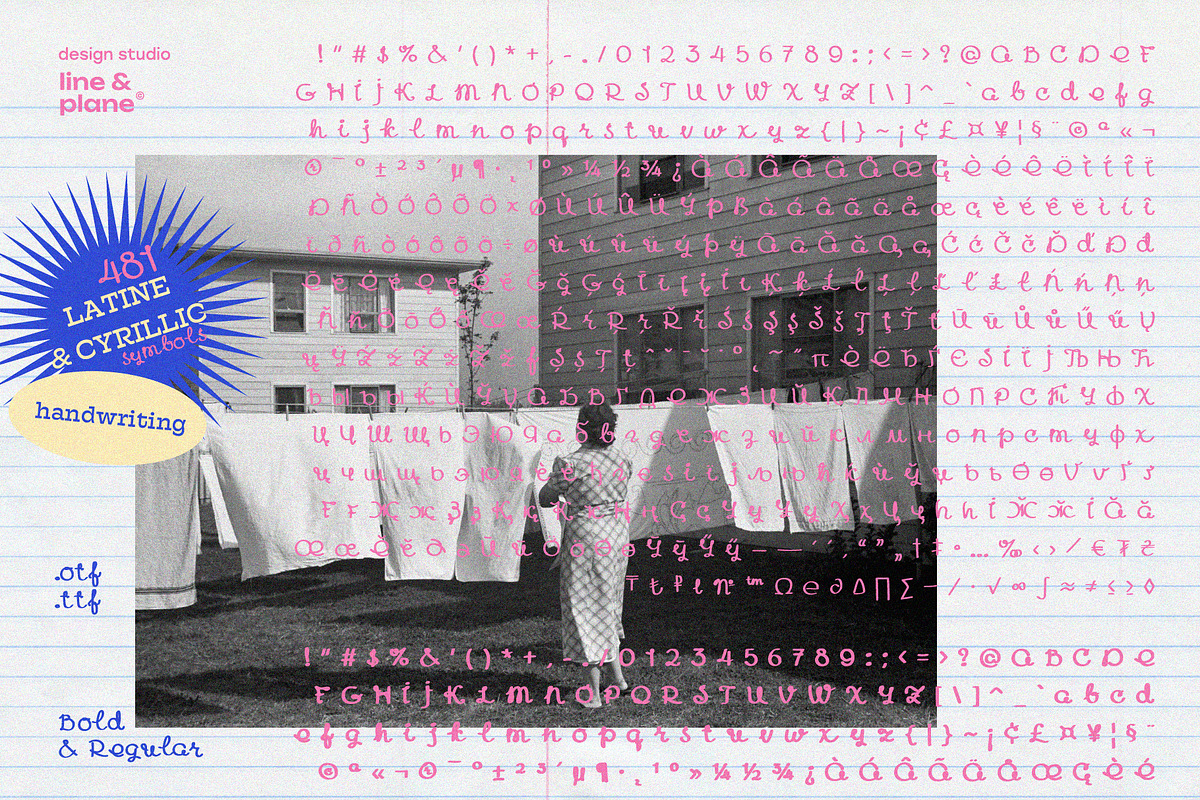 Pam Puh Font - Latine & Cyrillic, a Handwritten Font by line & plane (Photo 5 of 10)