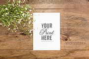 SET of 2 Rustic 5x7 Card Mockup, a Print Template by MockUpHeaven (Thumbnail 2 of 4)
