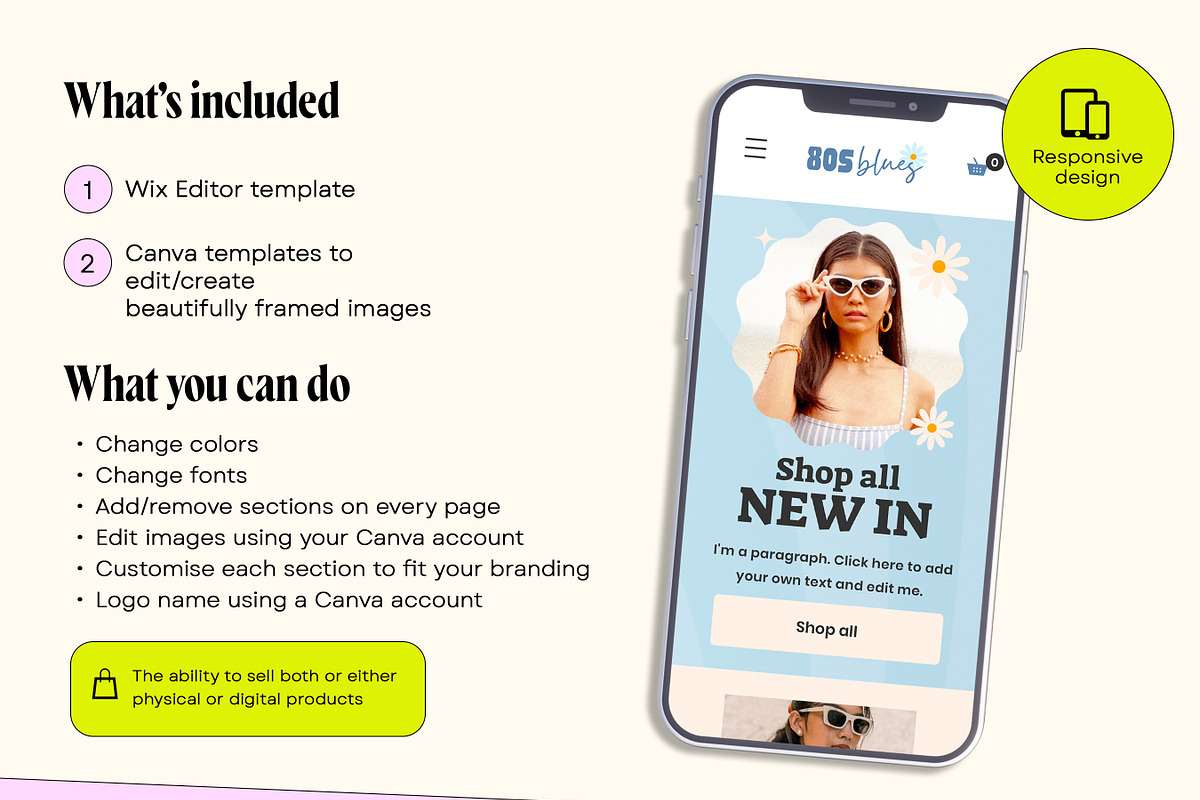 Retro Wix Template Store, a Wix Template by Template Twist Shop (Photo 4 of 10)