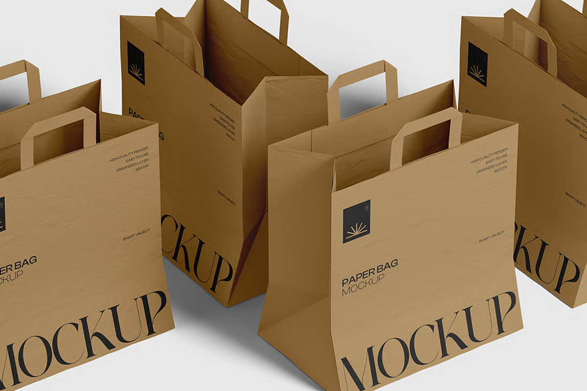 Paper Bag Mockup, a Packaging Mockup by graphicsauce (Photo 2 of 4)