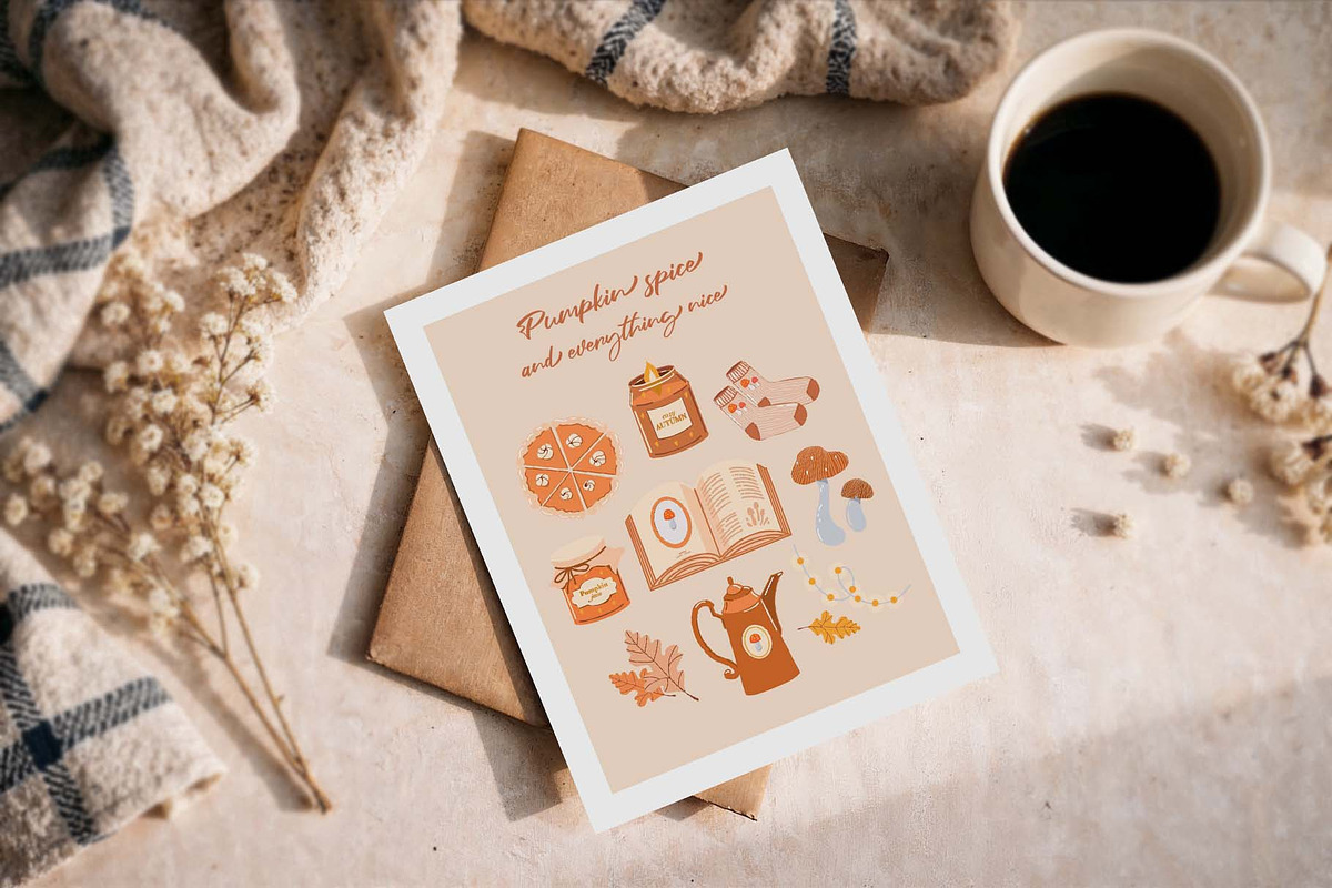 Fall & Halloween clipart. Autumn set, a Seasonal Illustration by VerAna (Photo 17 of 20)
