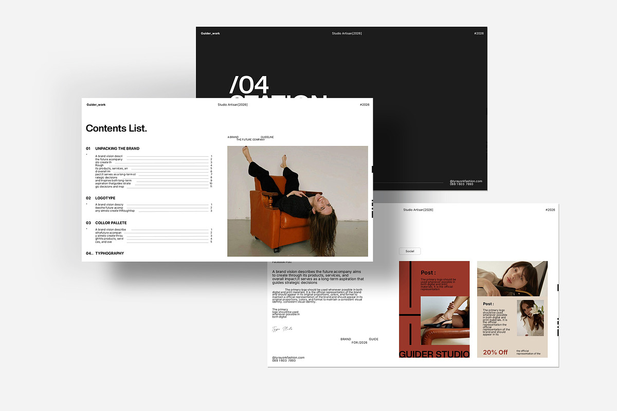 Guider Brand Guideline Presentation, a Presentation Template by Studio Artisan (Photo 6 of 7)