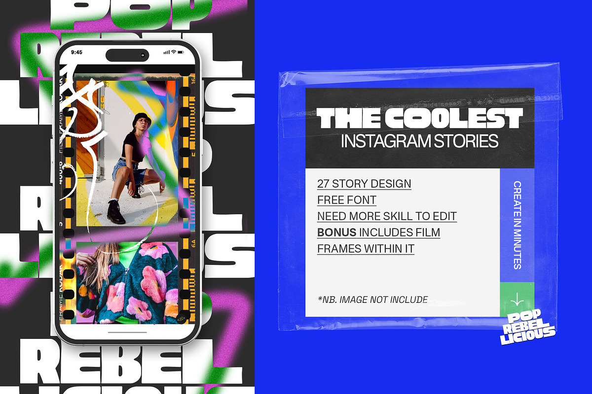Pop Rebellicious - Instagram Story, a Social Media Template by Sixtysix Labs (Photo 2 of 6)