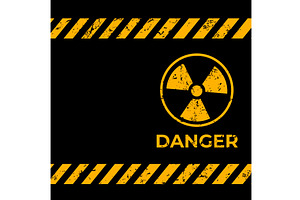 Radiation warning grunge, biohazard, a Texture Graphic by Vector Tradition