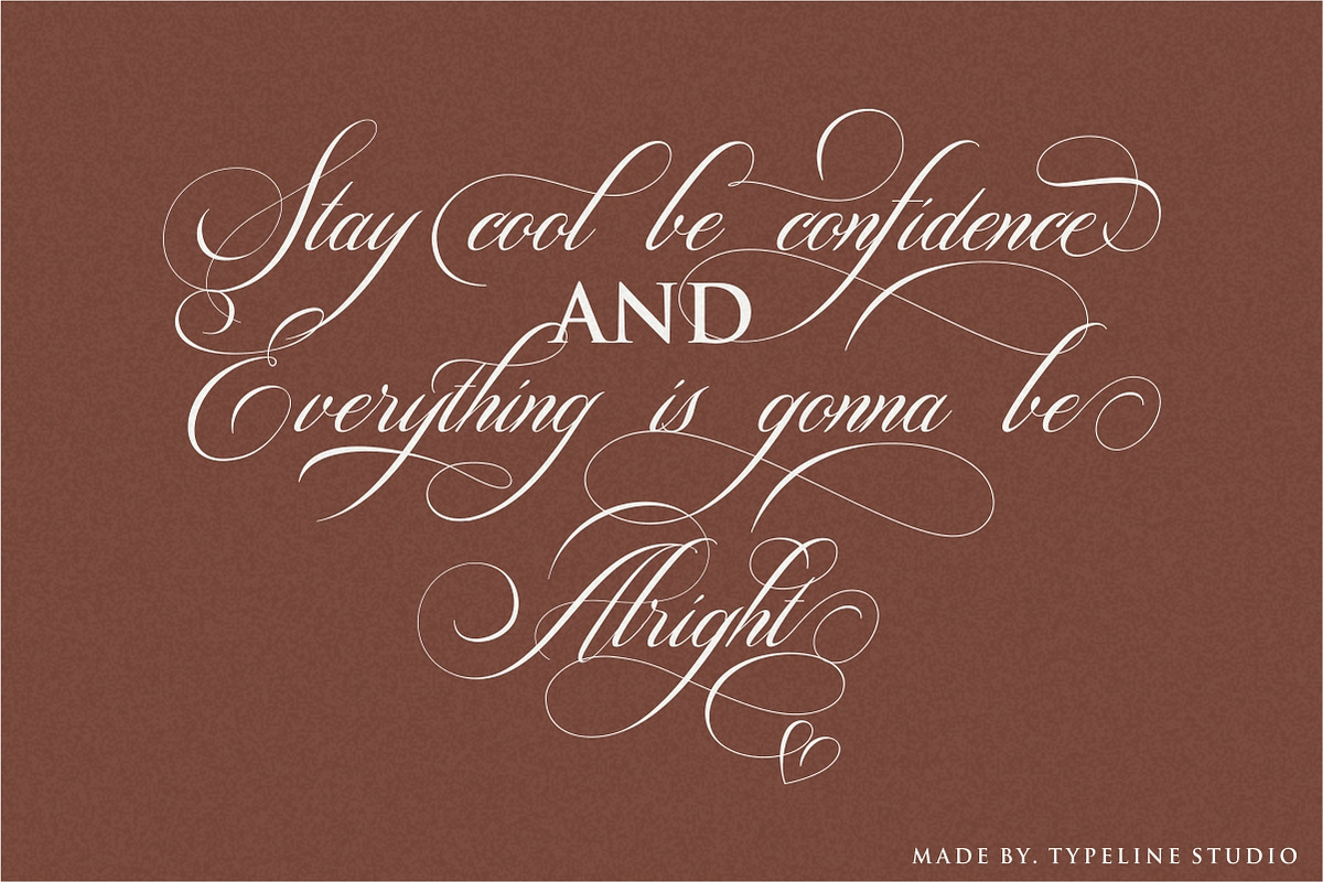 Switzerland Stylish Calligraphy, a Font by typeline studio (Photo 2 of 12)