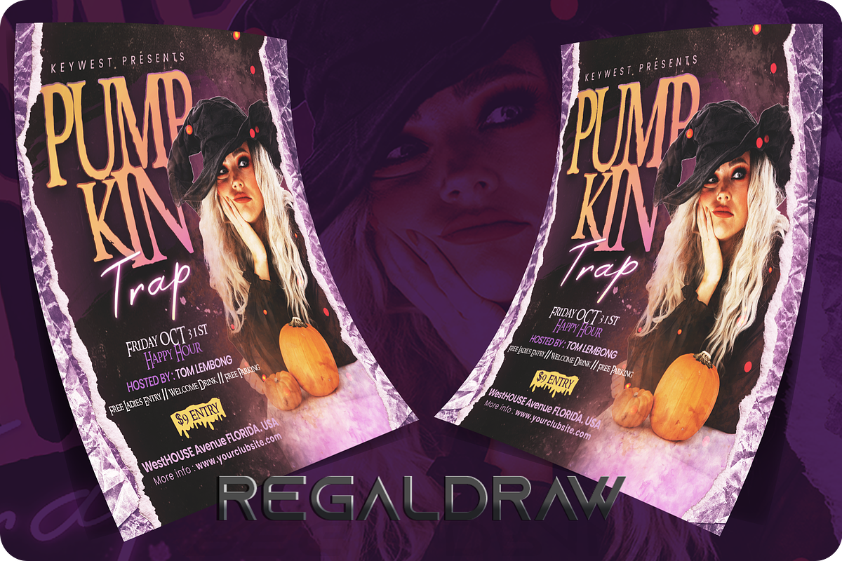 Pumpkin Trap Halloween Flyer, a Flyer Template by regalDRAW (Photo 2 of 3)