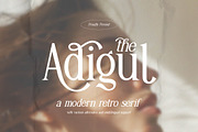 Adigul | Modern Serif, a Serif Font by Denustudios (Thumbnail 1 of 13)