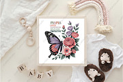 Mama Floral Butterfly PNG, an Illustration by CraftArtStudio (Thumbnail 4 of 4)