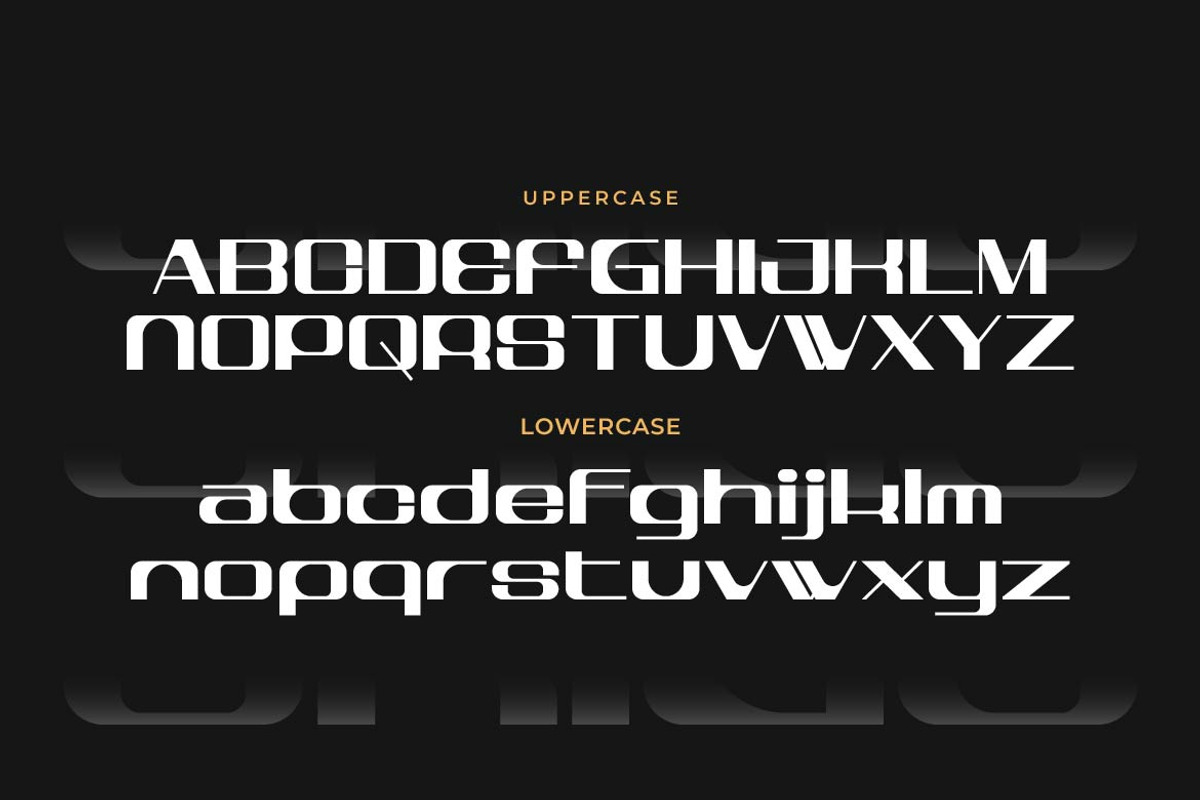 Orige – Extended Techno Display Font, a Sans Serif Font by Artiveko (Photo 2 of 7)