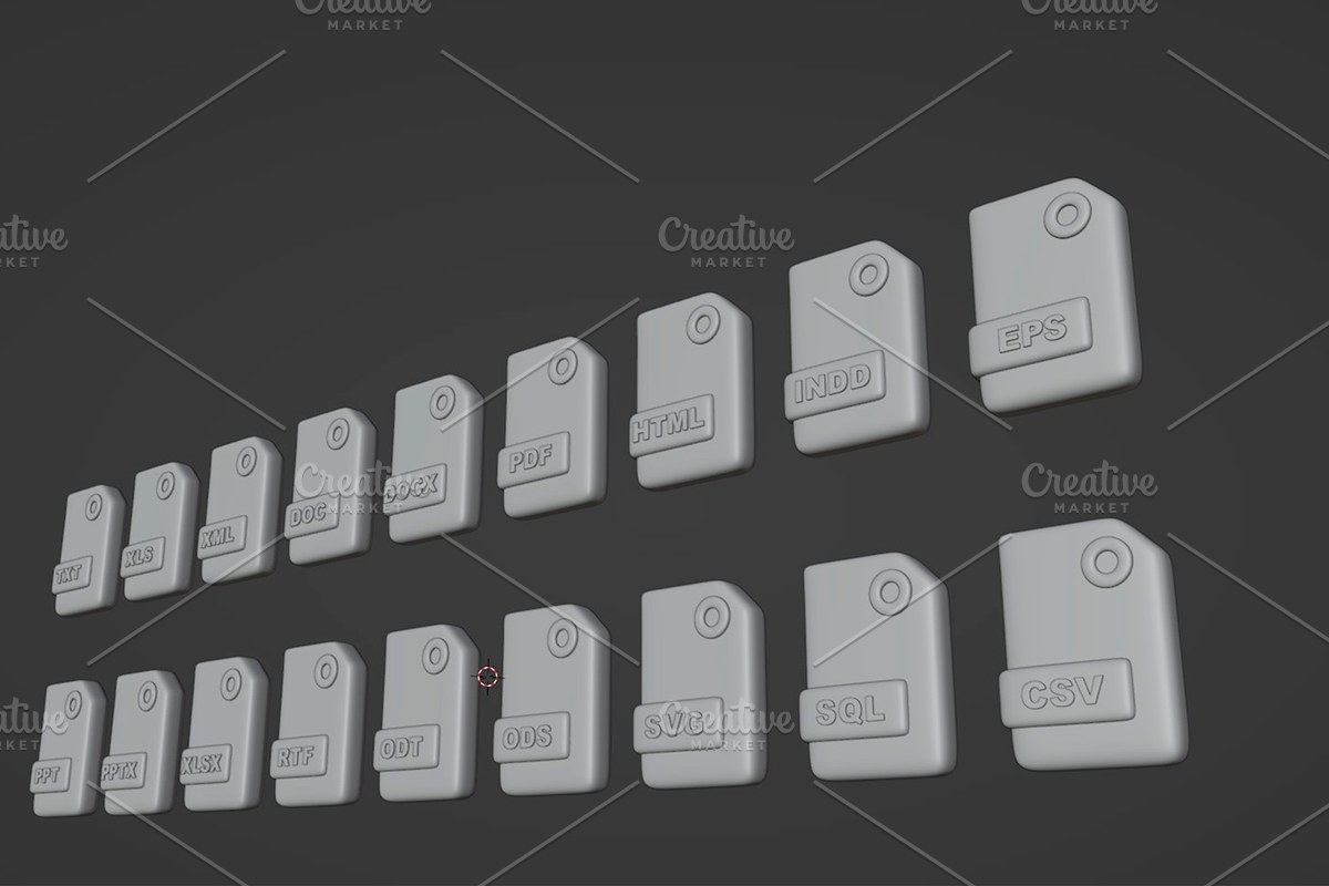 Documents and Office Formats 3D, a 3D by Casa Mandarina (Photo 7 of 9)