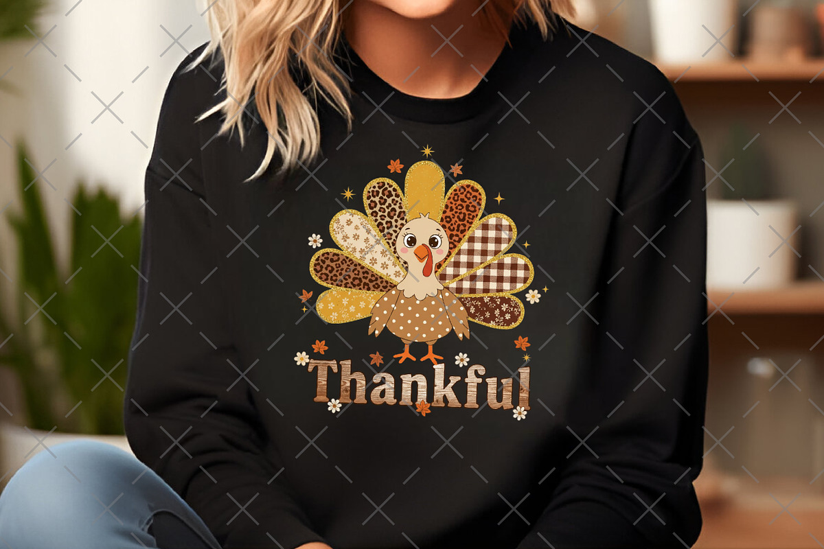Thankful Turkey Thanksgiving PNG, an Illustration by Craft Nest (Photo 2 of 6)