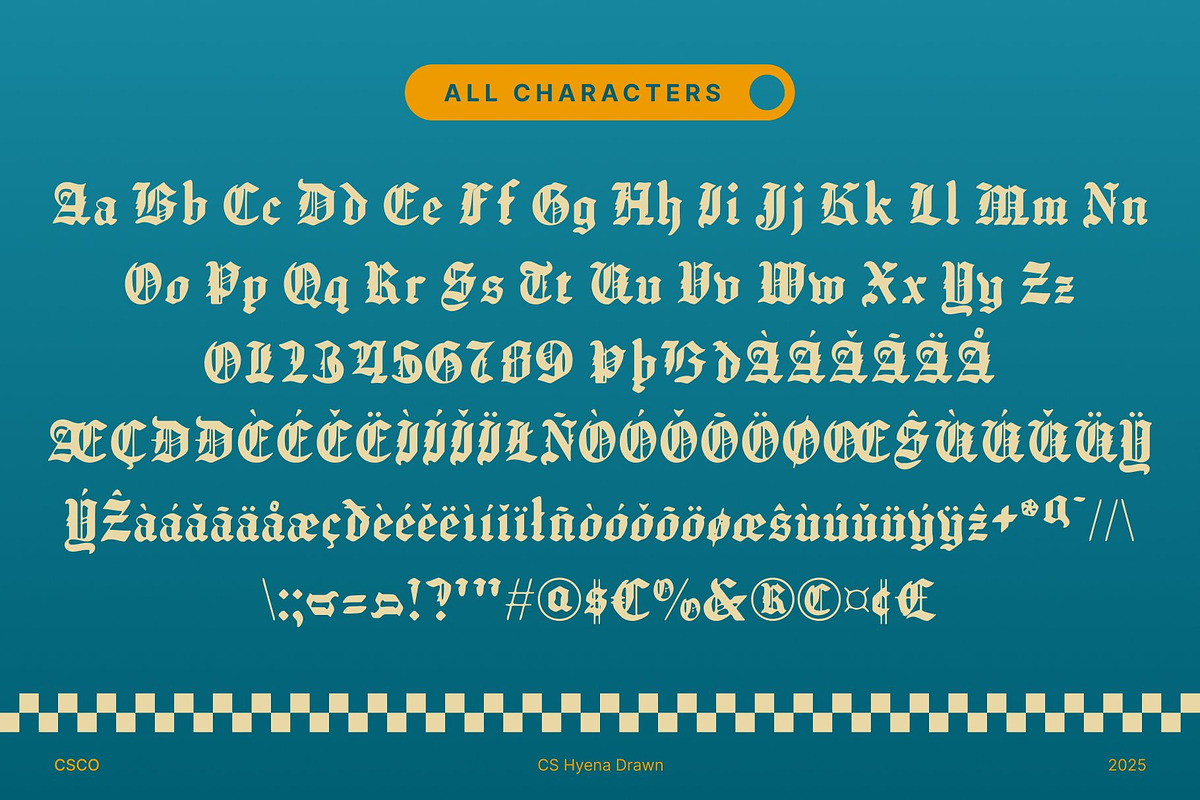 CS Hyena Drawn, a Blackletter Font by Craft Supply Co. (Photo 8 of 8)