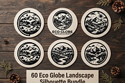 60 Eco Globe Landscape Silhouette, a Technology Illustration by Amazin_art (Thumbnail 1 of 29)