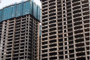 High-rise concrete structure with, an Industrial Photo by volodymyrshtun13795