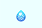 Fish Drop logo 4, a Branding & Logo Template by D | S Creative Design (Thumbnail 1 of 3)