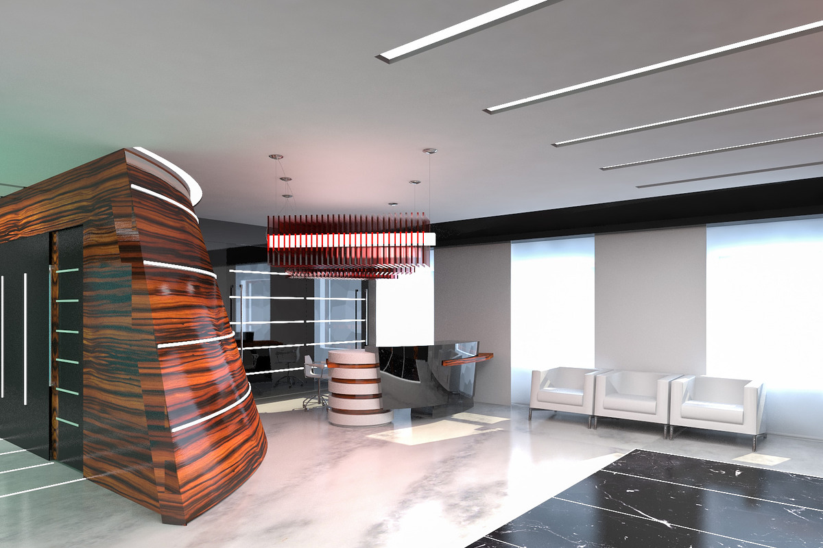 Hall Lobby Interior, an Architecture 3D Model by 3DNUTS (Photo 1 of 11)