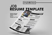 Job Resume Template, a Resume Template by Magoo Studio (Thumbnail 1 of 4)