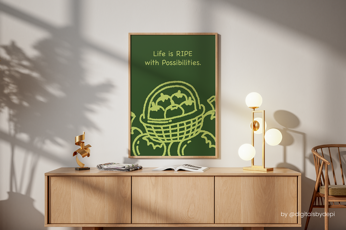Colorful Vegetable Wall Art Prints, a Poster Template by digitalsbydepi (Photo 3 of 8)