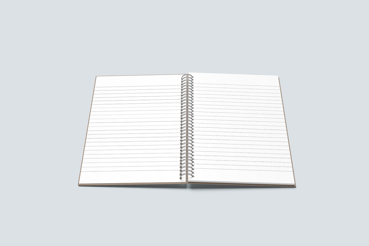 A5 Spiral Notebook Mockup, a Print Template by rahmatmoscae (Photo 3 of 8)