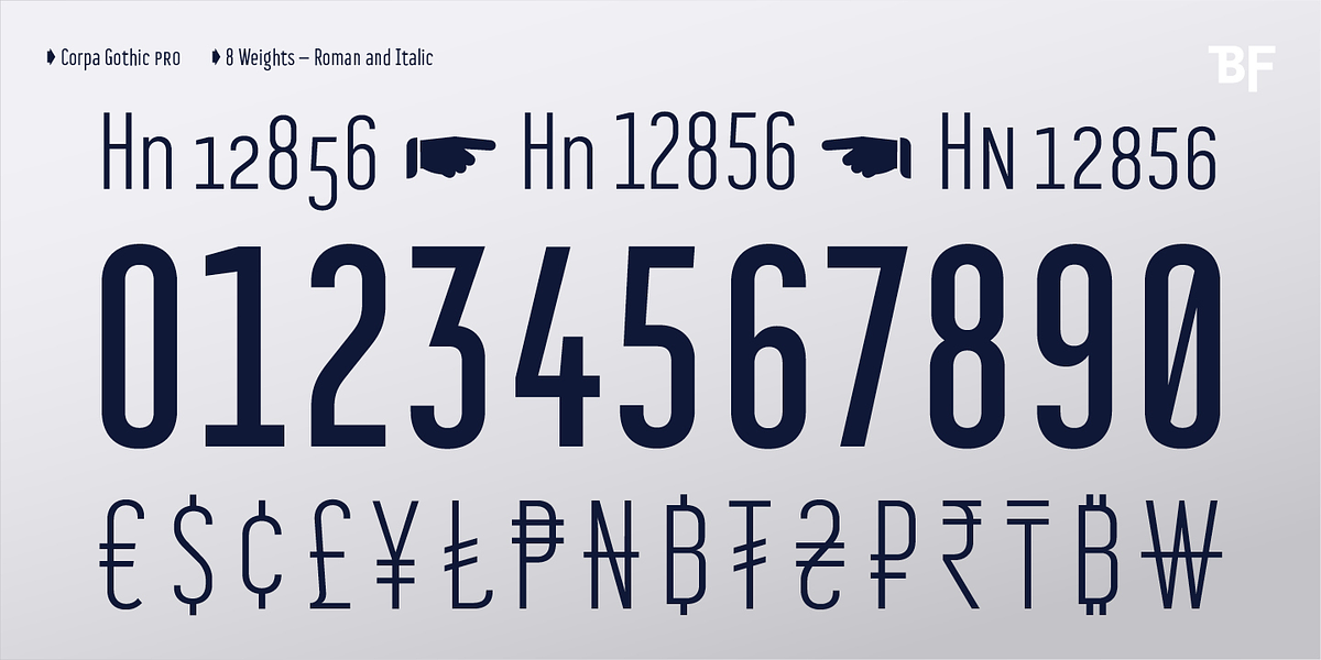 BF Corpa Gothic Pro, a Sans Serif Font by BrassFonts (Photo 8 of 15)