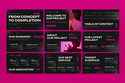 Black Gradient Project Proposal PPT, a Presentation Template by graphicook (Thumbnail 2 of 4)